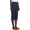 Lands’ End Women’s Sport Knit High Rise Elastic Waist Capri Pants(Radiant Navy)