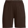 Lands’ End Women’s Sport Knit High Rise Shorts(Rich Coffee)