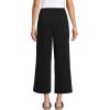 Lands’ End Women’s Sport Knit Pull On Drawstring Wide Leg Crop Pants(Black)