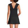 Lands’ End Womens Square Neck Underwire Square Back Tankini Swimsuit Top(Black)