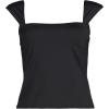 Lands’ End Womens Square Neck Underwire Square Back Tankini Swimsuit Top(Black)