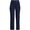 Lands’ End Women’s Starfish High Rise Knit Denim Straight Crop Jeans(Dark Indigo)