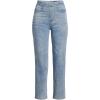 Lands’ End Women’s Starfish High Rise Knit Denim Straight Crop Jeans(Light Brook)