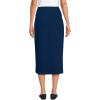 Lands’ End Women’s Starfish Side Zip Midi Skirt(Deep Sea Navy)