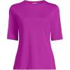 Lands’ End Women’s Sunshade UPF 50 Elbow Sleeve Relaxed Rash Guard(Violet Rose)