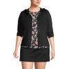 Lands’ End Women’s Sunshade UPF 50 Long Sleeve Hooded Full Zip Rash Guard(Black)