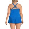 Lands’ End Women’s Tugless Quickdry Adjustable Strappy Back Tankini Top(Bright Cobalt Blue)