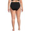 Lands’ End Women’s Tugless Quickdry High Waisted High Leg Bikini Bottoms(Black)