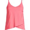Lands’ End Women’s Tulip Hem Tankini Top(Dark Coral)