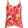 Lands’ End Women’s Tulip Hem Tankini Top(Daylily Red Multi Floral)