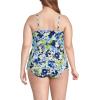Lands’ End Women’s Tulip Hem Tankini Top(Deep Sea Navy Multi Floral)