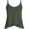 Lands’ End Women’s Tulip Hem Tankini Top(Rich Olive Green)