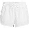 Lands’ End Women’s Woven Packable 3″ Dolphin Hem Swim Cover-up Shorts(White)