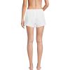 Lands’ End Women’s Woven Packable 3″ Dolphin Hem Swim Cover-up Shorts(White)