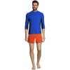 Lands’ End mens Long Sleeve Swim Tee Rash Guard(Blue)