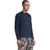 Lands’ End mens Long Sleeve Swim Tee Rash Guard(Navy)