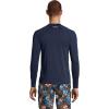 Lands’ End mens Long Sleeve Swim Tee Rash Guard(Navy)