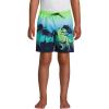 Lands’ End Boys Active Stretch Quick Dry UPF 50 Swim Trunk(Navy Sunset Dinosaur)
