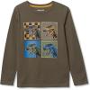 Lands’ End Boys Graphic T Shirt(Dusty Olive Dino Art)