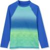 Lands’ End Boys Husky Long Sleeve UPF 50 Sun Protection Rash Guard(Blue Green Ombre)