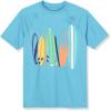 Lands’ End Boys Husky Short Sleeve UPF 50 Sun Protection Rash Guard(Malibu Blue Surf)