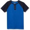 Lands’ End Boys Short Sleeve Henley T-Shirt(Cobalt/Classic Navy)