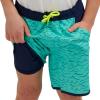 Lands’ End Boys’ Swimwear UPF 50 Comfort Liner Swim Trunks (S-XL)(Aqua Ice)