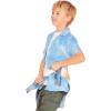 Lands’ End Boys Terry Knit Button Down Shirt(Sky Tie Dye)