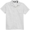 Lands’ End Boys Terry Knit Button Down Shirt(Snow White Heather)