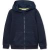 Lands’ End Boys Texture Knit Zip Up Hoodie(Classic Navy)
