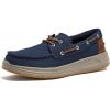Lands’ End Canvas Boat Shoes Men, Deck Shoes Mens Boat Shoes Slip Ons – Navy Blue, Tan Brown or Grey Mens Casual Shoes, Size 8-13(Classic Navy)