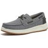 Lands’ End Canvas Boat Shoes Men, Deck Shoes Mens Boat Shoes Slip Ons – Navy Blue, Tan Brown or Grey Mens Casual Shoes, Size 8-13(Light Graphite)