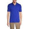 Lands’ End Essentials Men’s Long Sleeve All Day Comfort Polo Shirt – 100% Cotton Won’t Shrink Pill Fade(Cobalt)