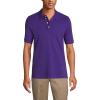 Lands’ End Essentials Men’s Long Sleeve All Day Comfort Polo Shirt – 100% Cotton Won’t Shrink Pill Fade(Deep Purple)