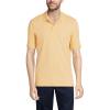 Lands’ End Essentials Men’s Long Sleeve All Day Comfort Polo Shirt – 100% Cotton Won’t Shrink Pill Fade(Maize)