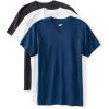 Lands’ End Essentials Men’s V-Neck T-Shirt 3 Pack – Premium Cotton Tee, Casual Regular Fit(Multi 3 Pack)