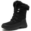 Lands’ End Expedition Waterproof Insulated Womens Snow Boots, Lace Up or Slip On Winter Boots for Women, Medium or Wide Width Sizes 6 to 11, Black, Brown, Blue, White or Grey Winter Shoes(Black Max)
