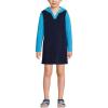 Lands’ End G Terry Kangaroo Cover Up Deep Sea Navy Colorblock Kids Medium