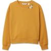 Lands’ End Girls Crew Neck Embroidered Sweatshirt(Amber Gold Floral)