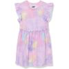 Lands’ End Girls Gathered Waist Tunic Top(Bubble Gum Galaxy)