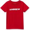 Lands’ End Girls Graphic Tee(Apple Red Amour)