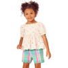 Lands’ End Girls Short Sleeve Smocked Woven Top(Colorful Hearts)