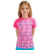 Lands’ End Kids Boys and Girls Swimwear UPF 50 Short Sleeve Rash Guard Shirt (XXS-XL)(Bright Pink)