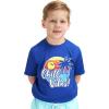 Lands’ End Kids Boys and Girls Swimwear UPF 50 Short Sleeve Rash Guard Shirt (XXS-XL)(Dark Blue)