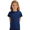 Lands’ End Kids Boys and Girls Swimwear UPF 50 Short Sleeve Rash Guard Shirt (XXS-XL)(Deep Sea Navy 2)