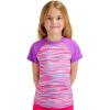 Lands’ End Kids Boys and Girls Swimwear UPF 50 Short Sleeve Rash Guard Shirt (XXS-XL)(Neon Purple 2)