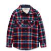 Lands’ End Kids Flannel Shacket(Classic Navy/Red Plaid)