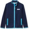 Lands’ End Kids Fleece Full Zip Jacket(Navy/Bright Blue)