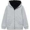 Lands’ End Kids High Pile Lined Zip Hoodie(Gray Heather/Black)