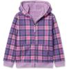 Lands’ End Kids High Pile Lined Zip Hoodie(Purple/Amethyst Plaid)